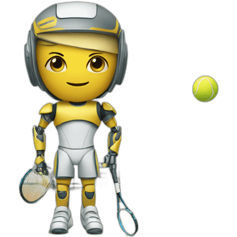 Robot in tennis uniform emoji