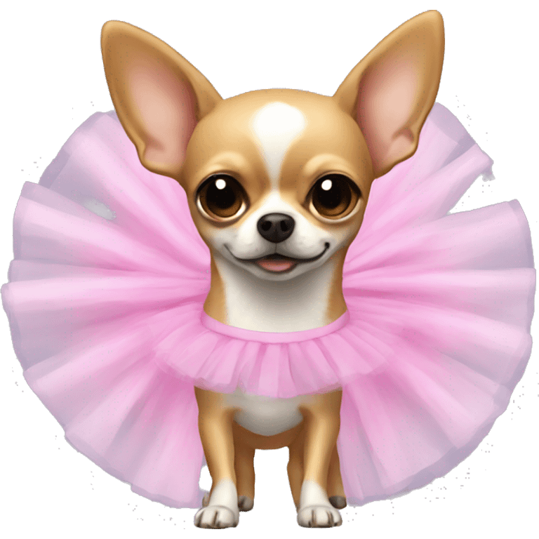 Chihuahua wearing tutu emoji