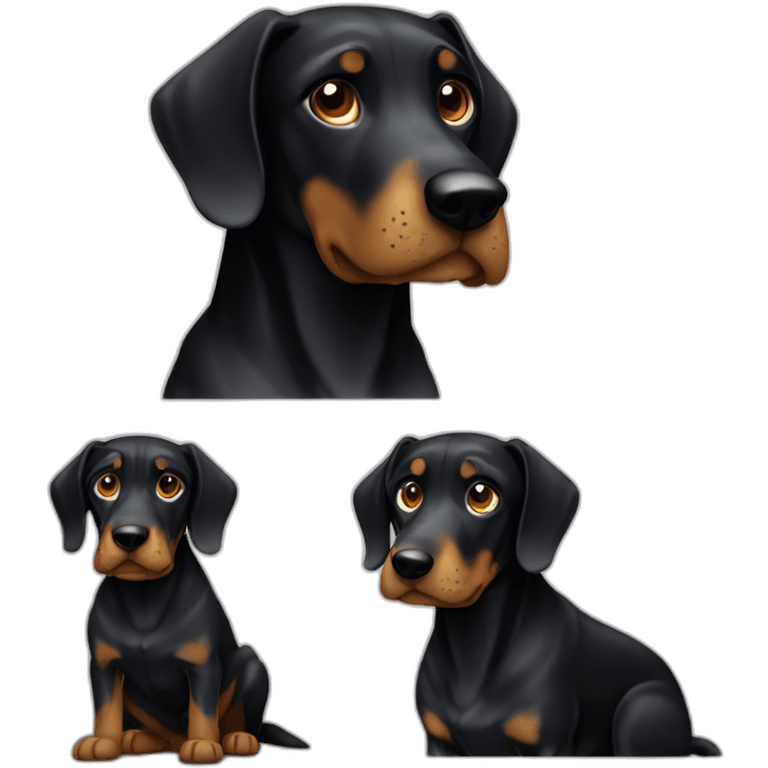 solid black hound dog emoji