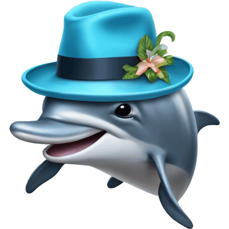 Dolphin with a fedora’s  emoji