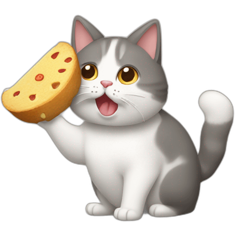 gato comiendo conejo emoji