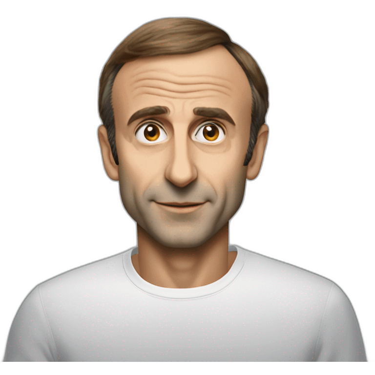 Macron qui embrasse zemmour emoji