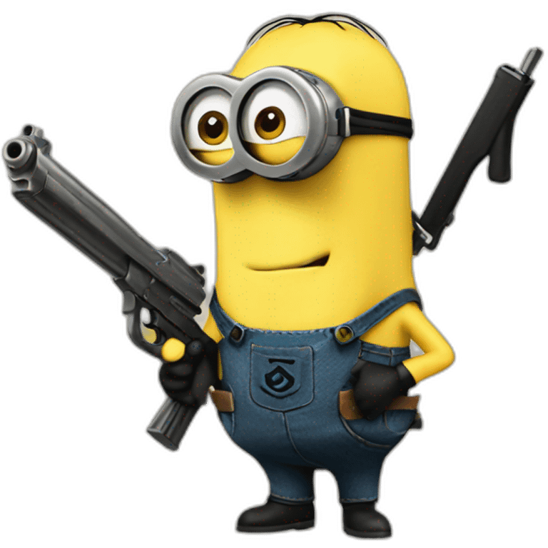 minion with gun emoji