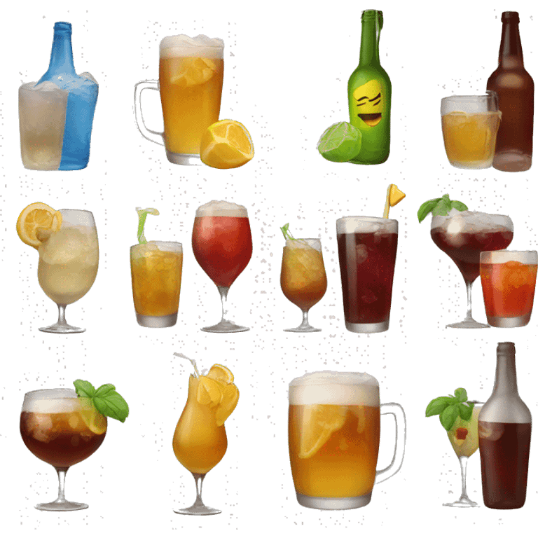 Fun alcoholic drinks emoji