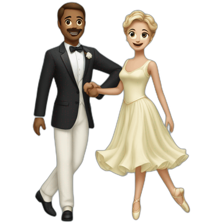 Un couple de danseurs classique  emoji