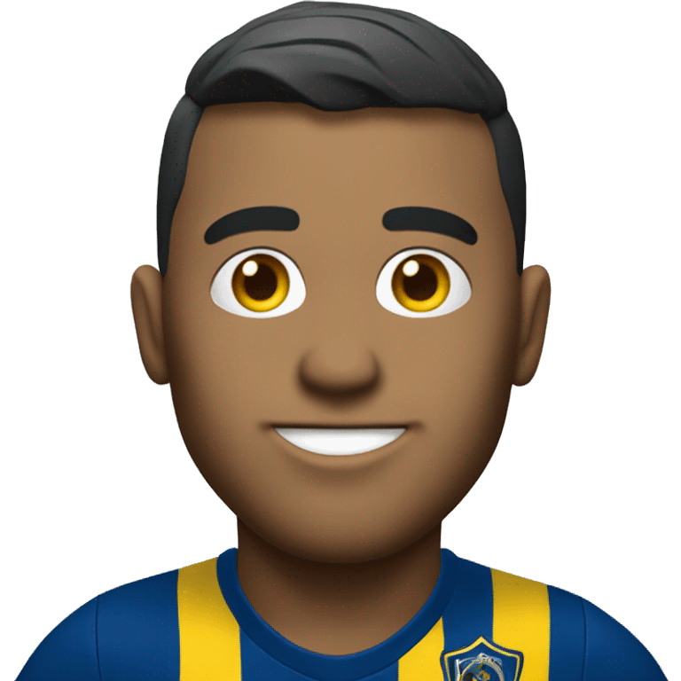 persona con camiseta del club boca junior emoji