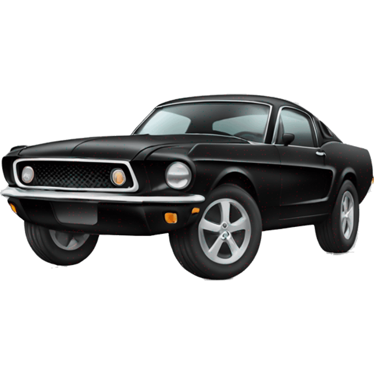 black mustang car emoji