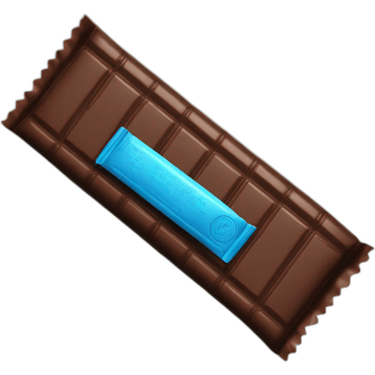 chocolate bar in blue foil emoji