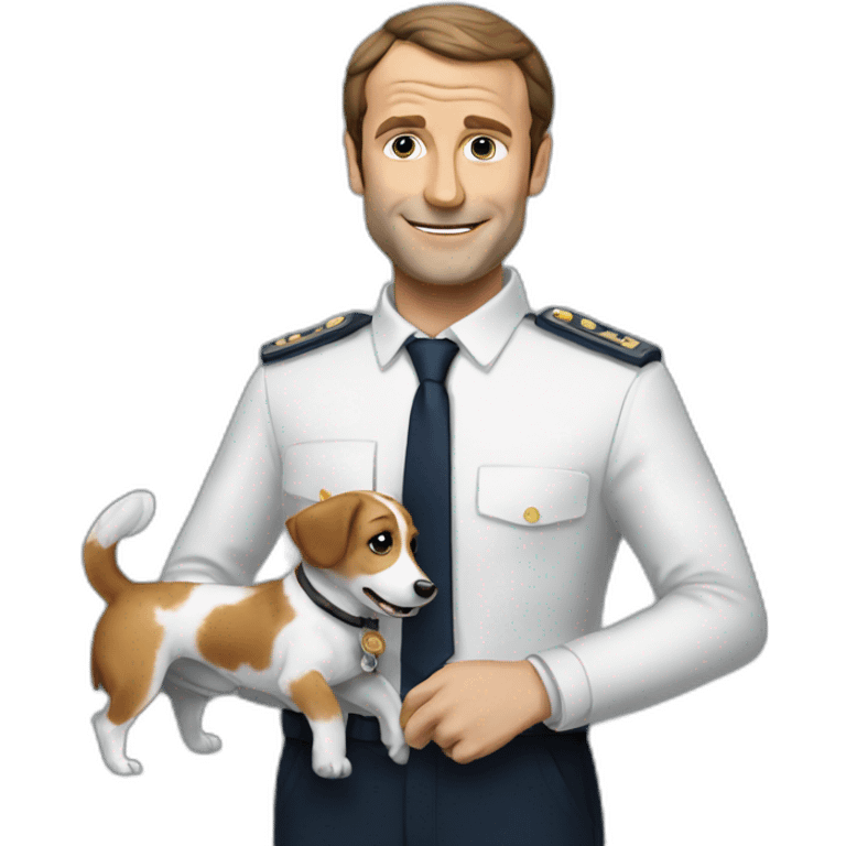 Macron avec chien emoji