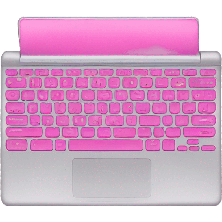 pink laptop keyboard emoji