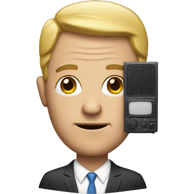 a man with tv head emoji