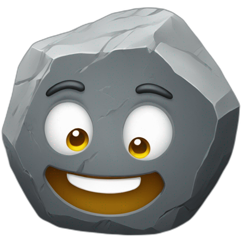 happy rock stone emoji