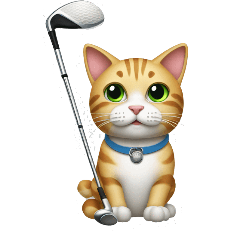 Cat with golf 6 emoji