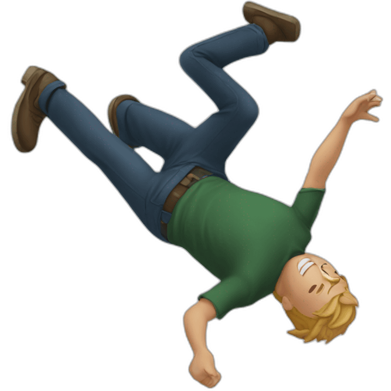 Falling man emoji