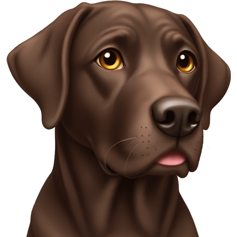 Old chocolate lab emoji