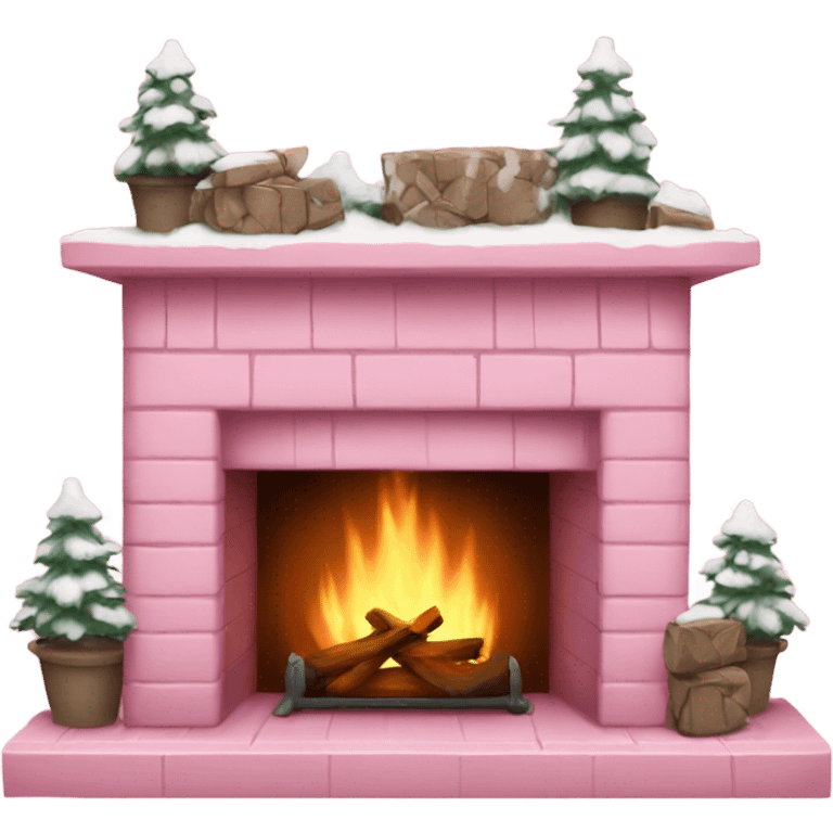 Winter Pink FirePlace emoji