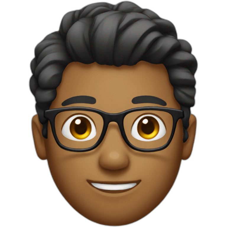 Boy with manbun and specs emoji