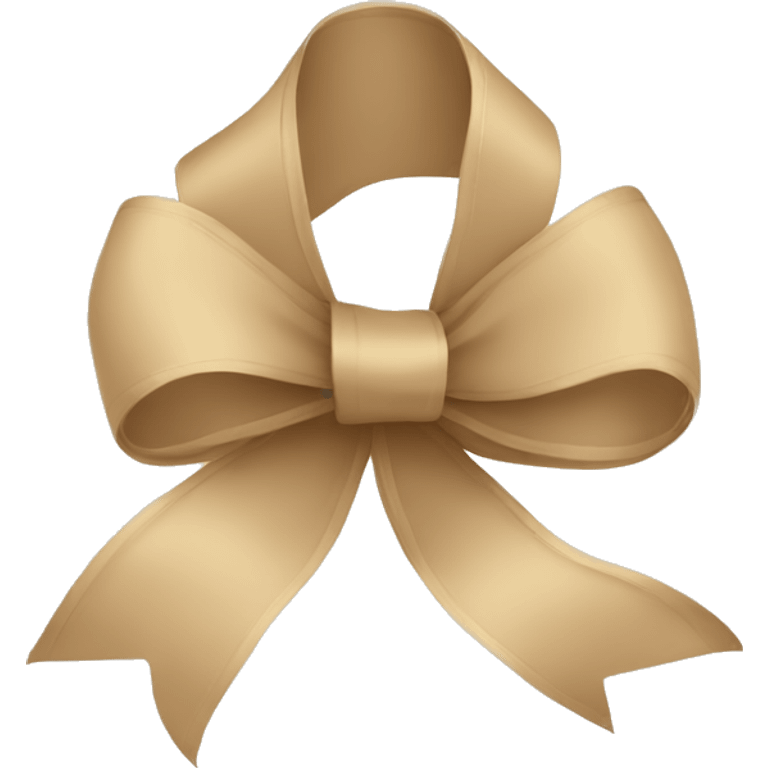 beige ribbon emoji