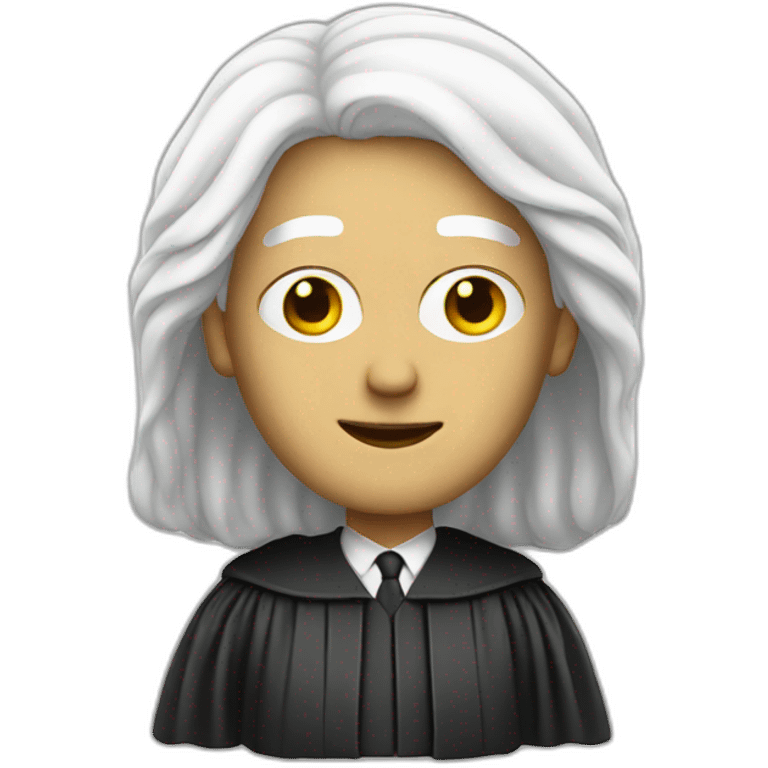 judge with white long wig emoji