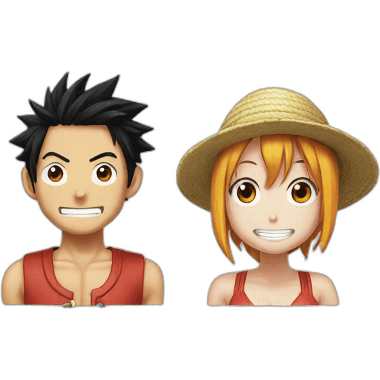 Luffy et Nami emoji