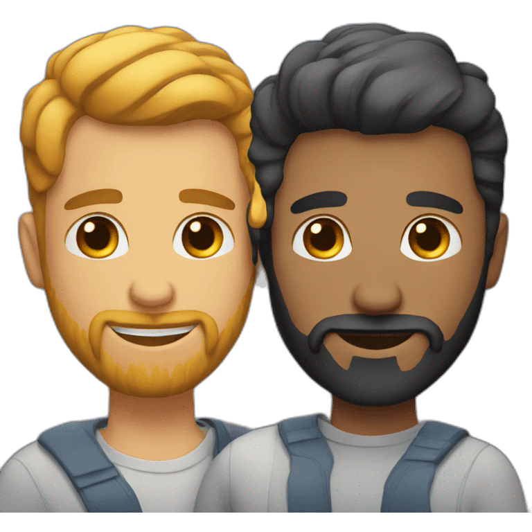 Gay couple one of them with beard  emoji