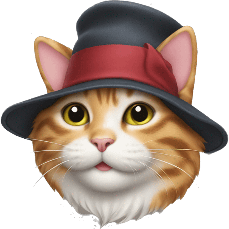 Kitty cat in a hat emoji