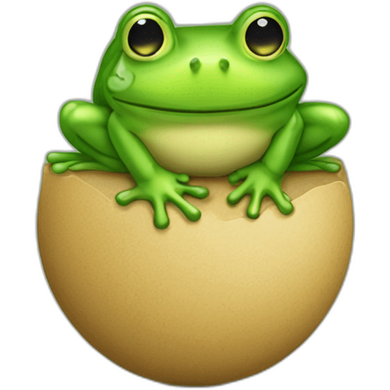 Grenouille sur boule à facettes emoji