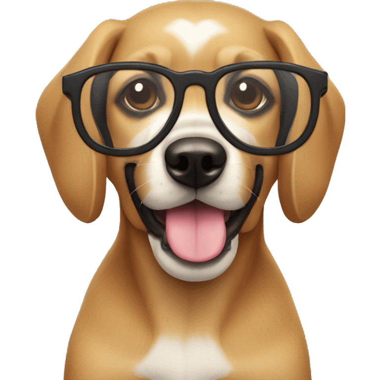 Perro con gafas emoji