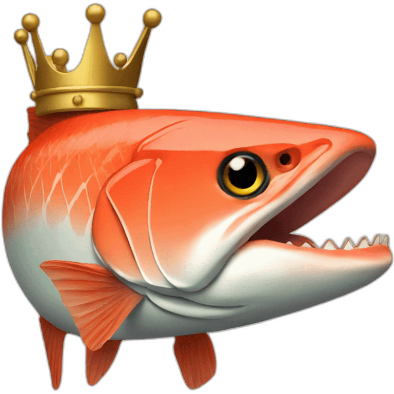 salmon head with crown emoji