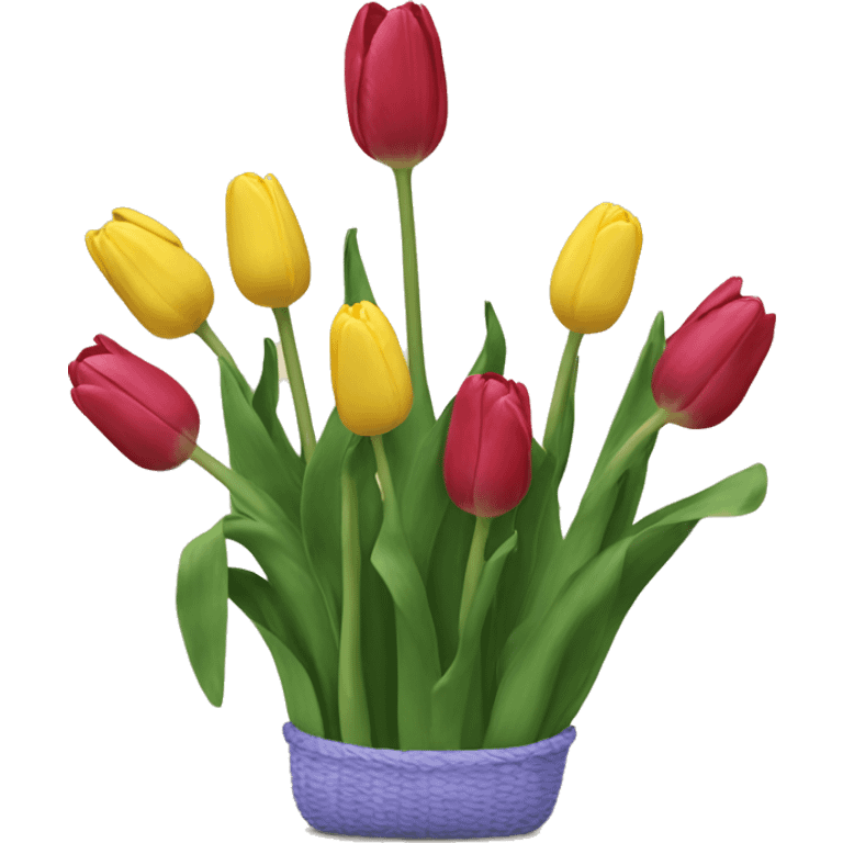 buquê de tulipas emoji