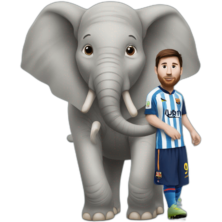 Messi sur elephant emoji