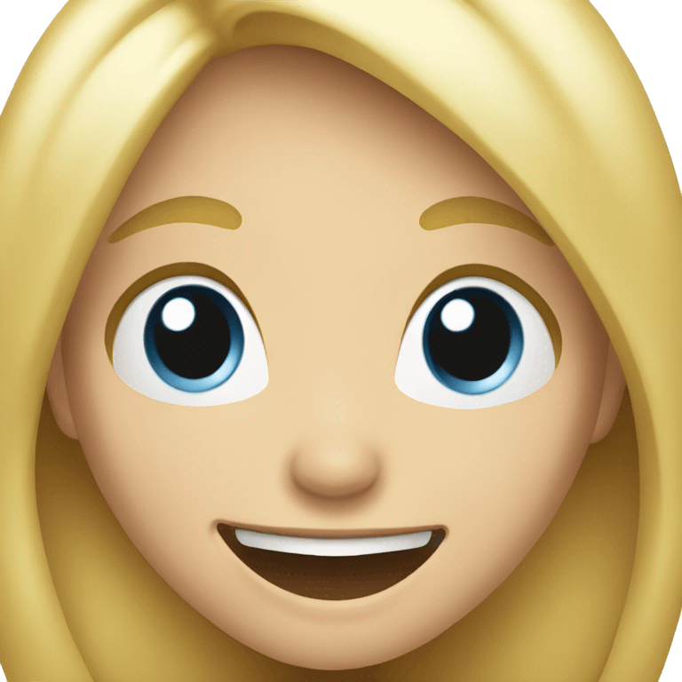 Blonde girl laughing  emoji