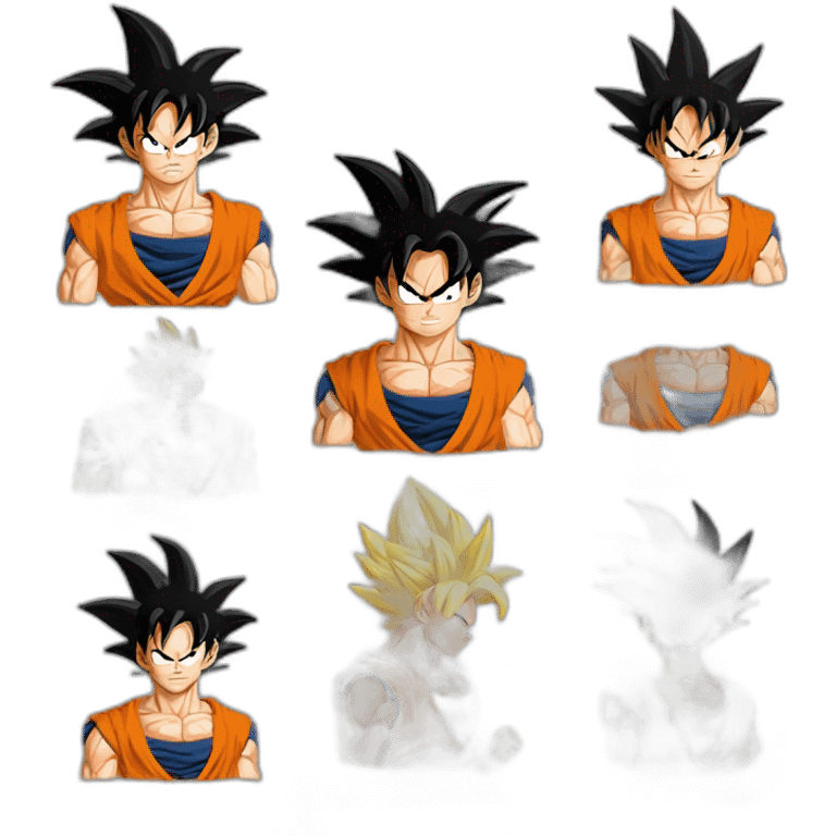 Goku trasnforming in Super Saiyan emoji