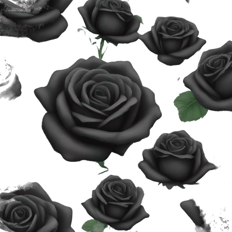 Black roses emoji