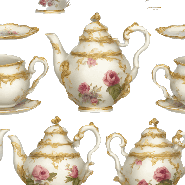 Rococo tea set emoji