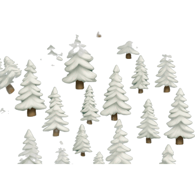  actual white fir christmas tree isolated.  emoji