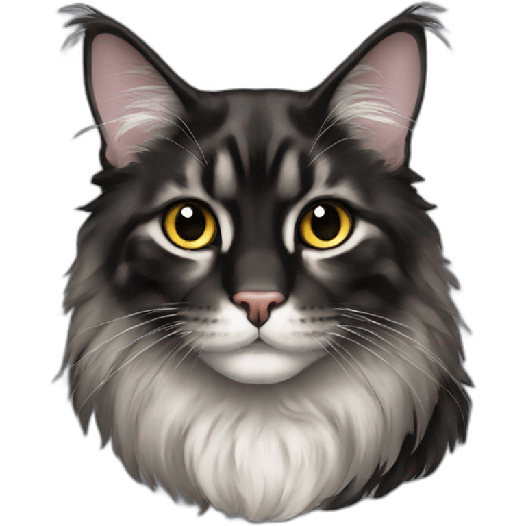 Mainecoon black cat emoji