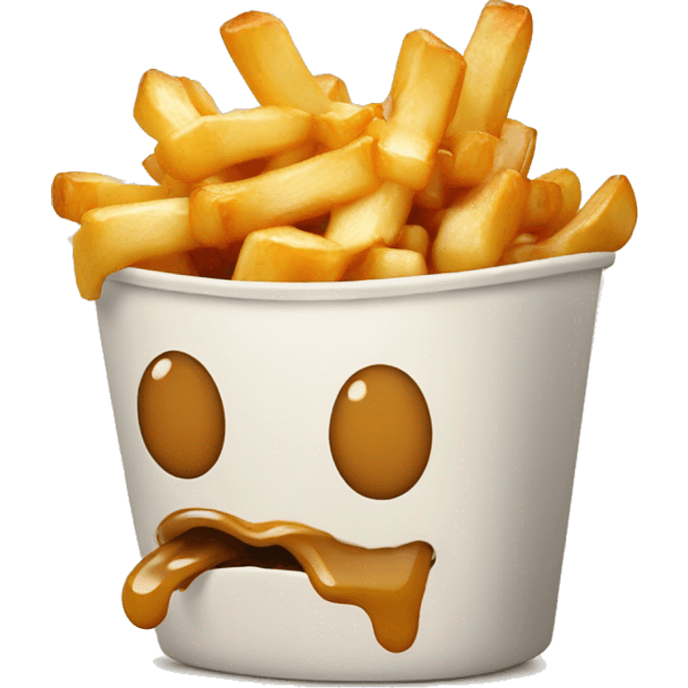 Poutine qui mange une poutine  emoji