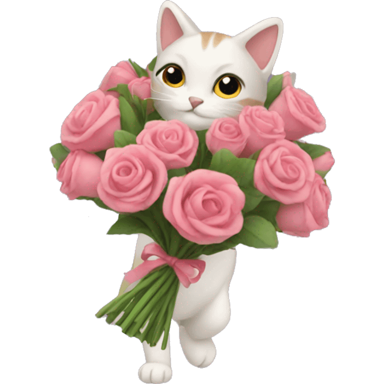 Cat carrying bouquet  emoji