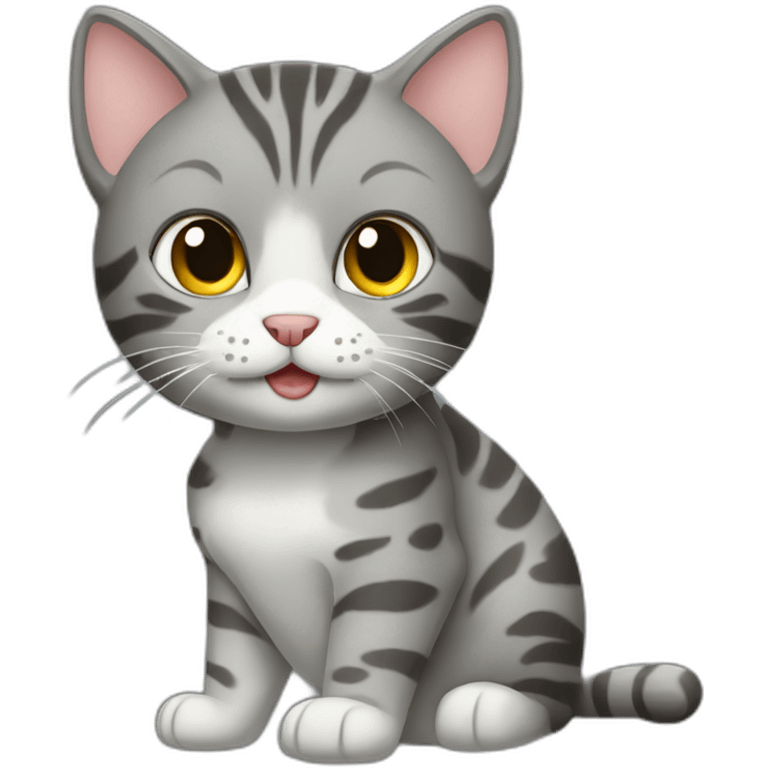 Grey Tabby cat emoji