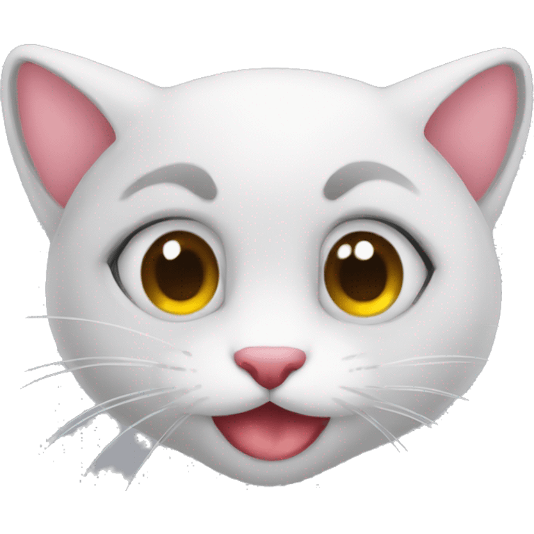 Gati y ojos de corazón  emoji