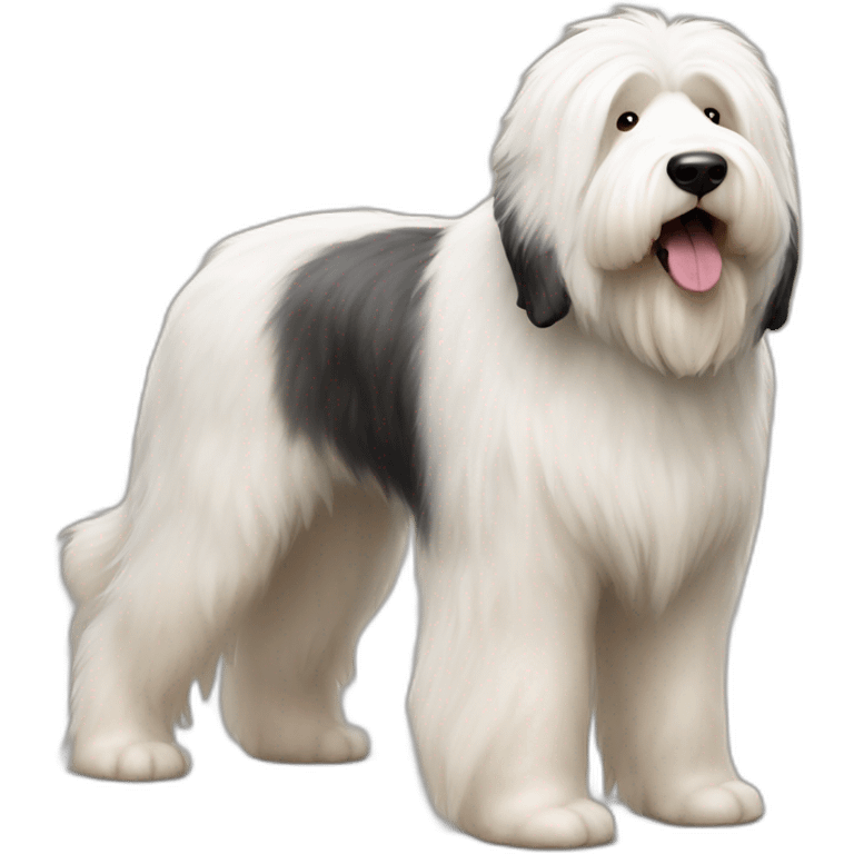 Dog old english sheepdog full-height emoji