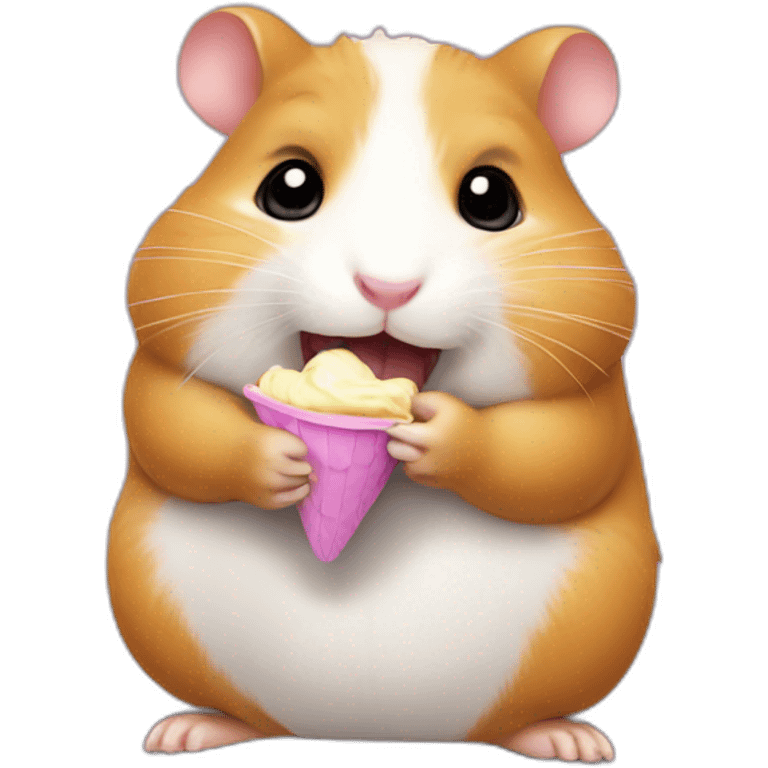 Hamster Eating Icecream emoji