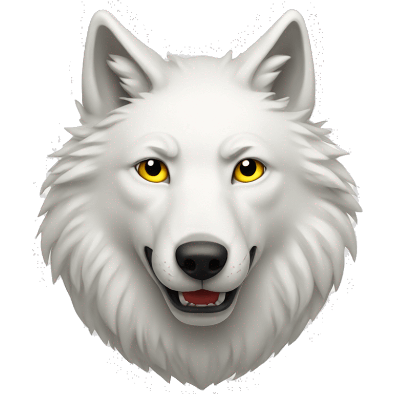 white wolf with ukraine emoji