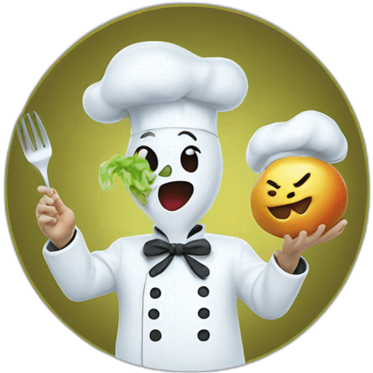 ghost chef blowing a kiss heart emoji