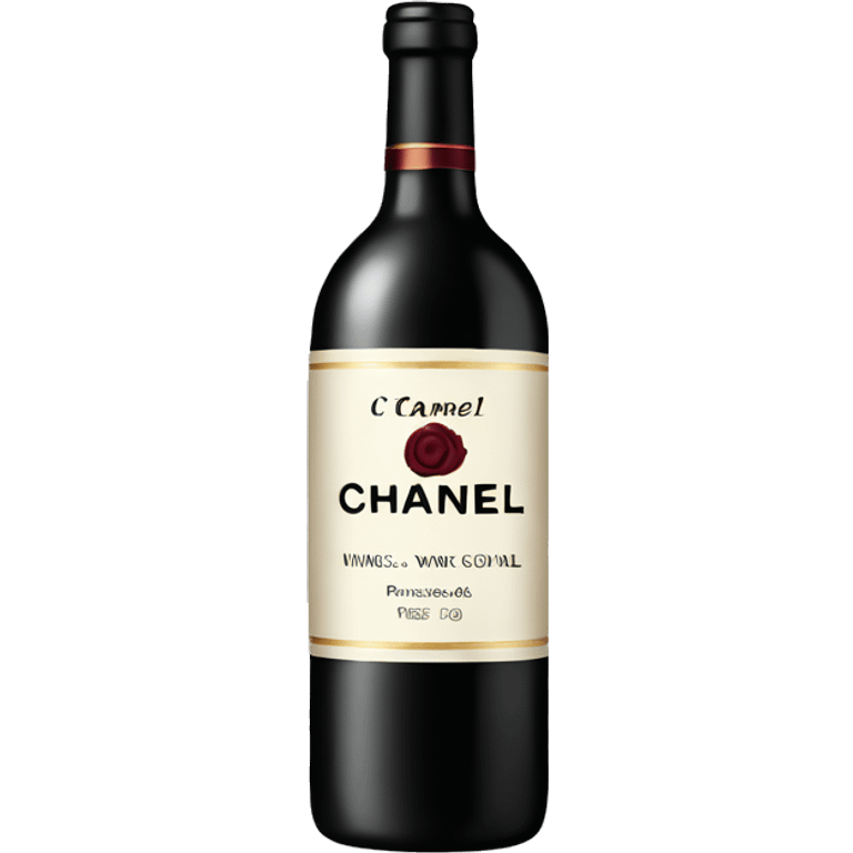 Black Chanel wine emoji