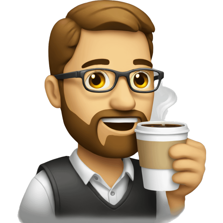 A programmer drinking coffee emoji