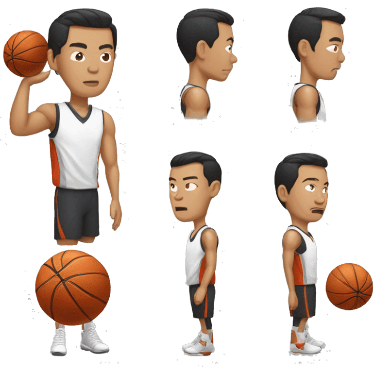 coach basketball muscle asiatique emoji