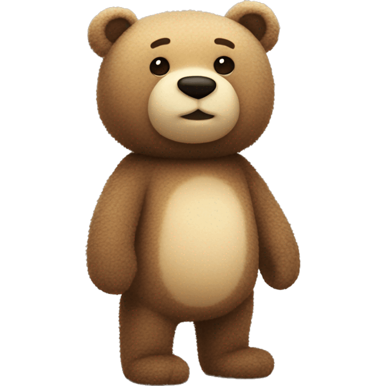 whole body of bear in jellycat style emoji