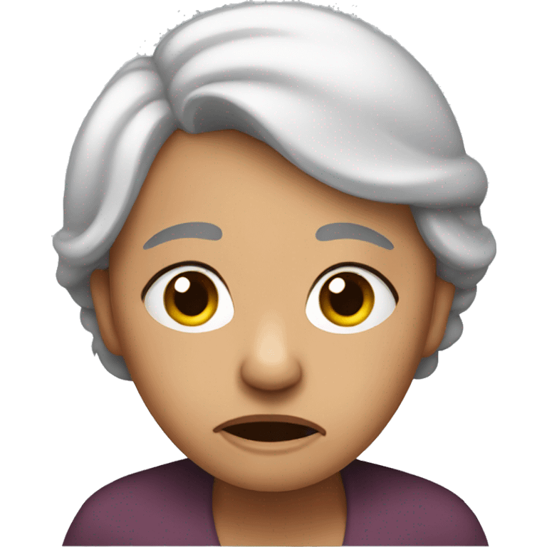 crying grandmother emoji